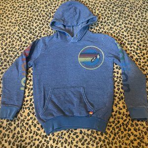 Aviator Nation kids blue hooded sweatshirt surfer size 8